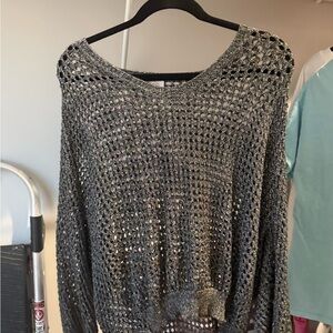 Allie Rose Metallic Knit Top